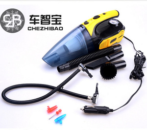 新款四合一车载吸尘器 汽车充气泵大功率车用吸尘器干湿两用120W
